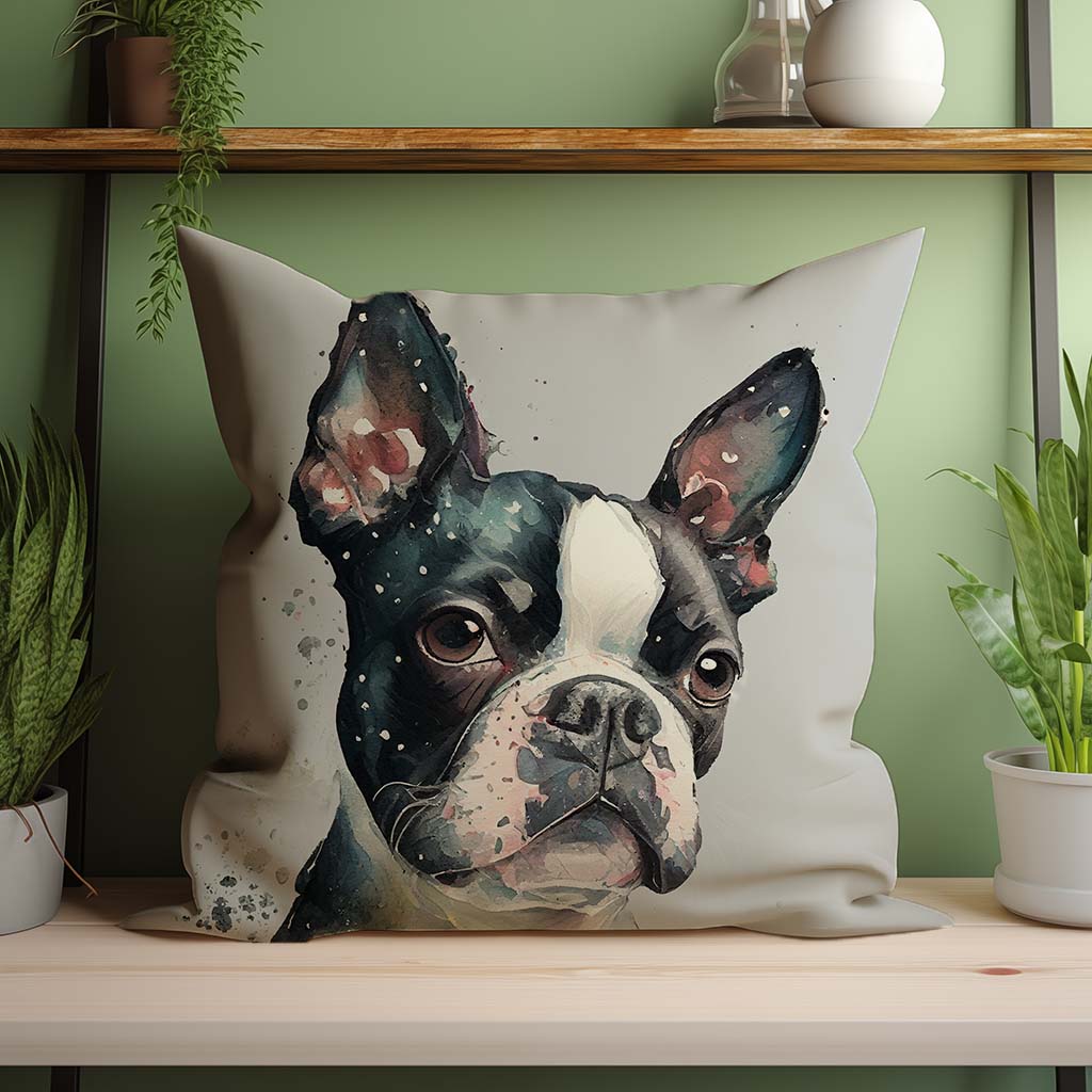 Boston Terrier Cushion