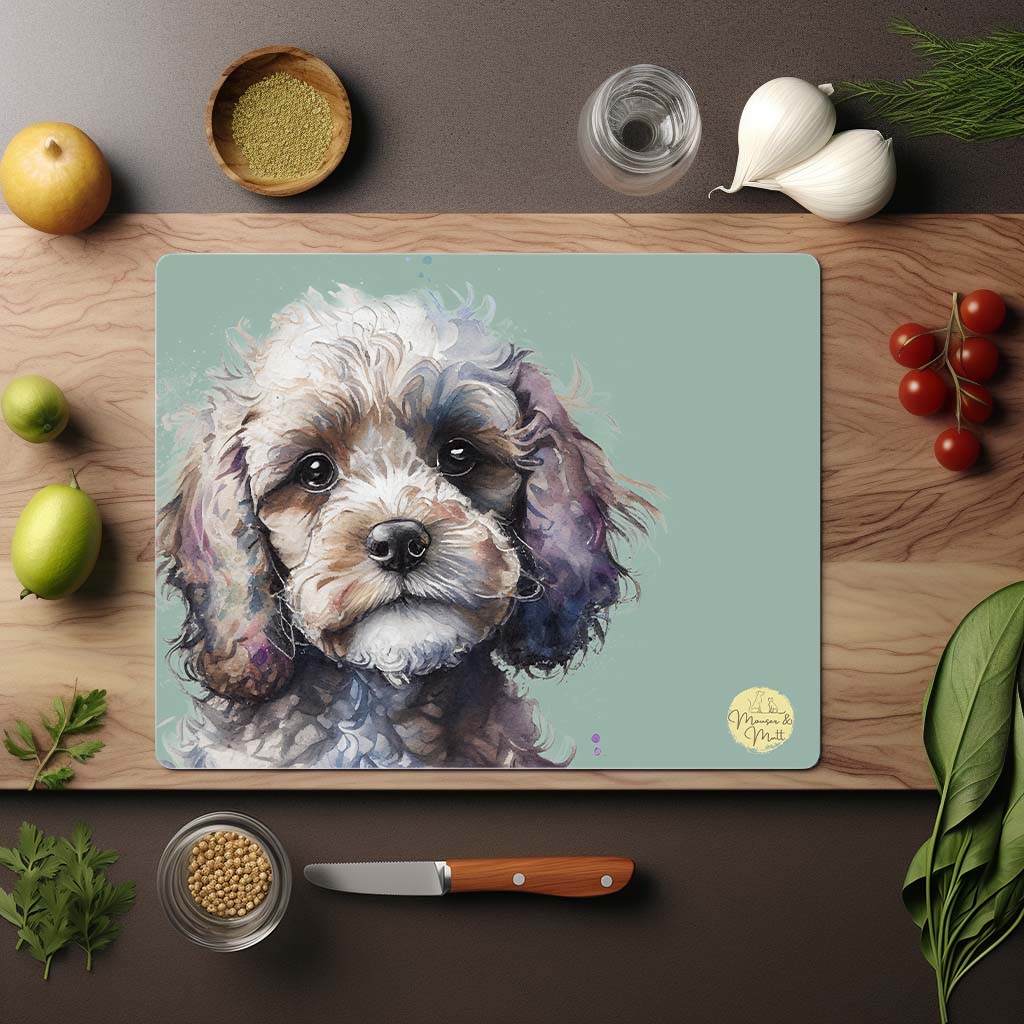 Cavapoochon Glass Chopping Board