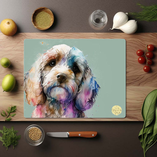 Cockapoo Glass Chopping Board