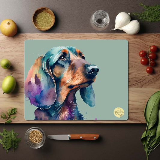 Dachshund Glass Chopping Board