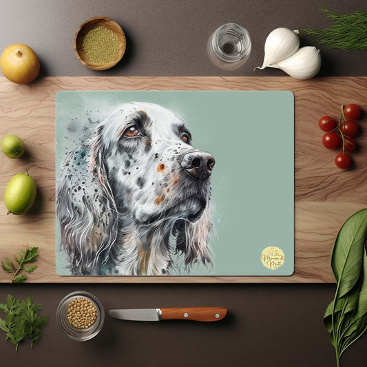 English Setter Glass Chopping Board