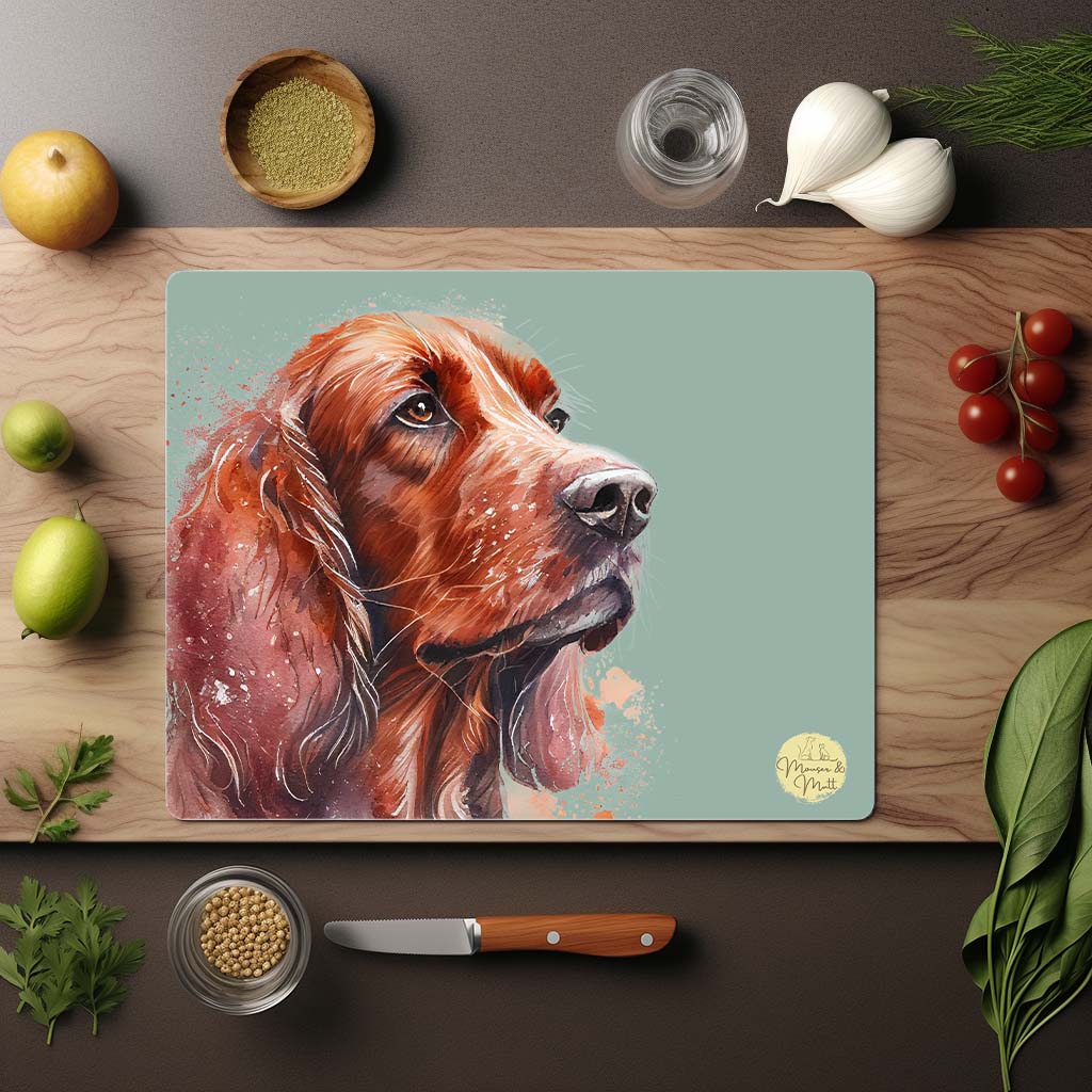 Red Setter Glass Chopping Board