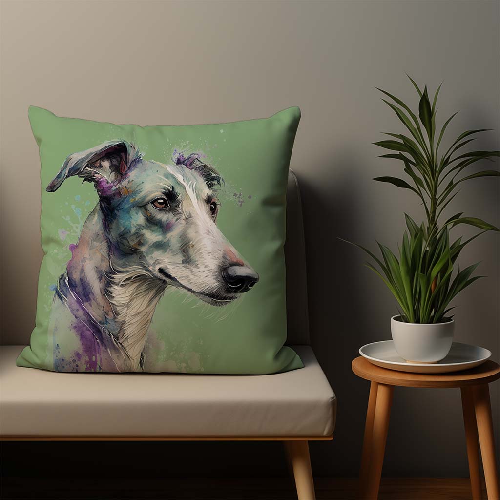 Rough Coat Lurcher Cushion