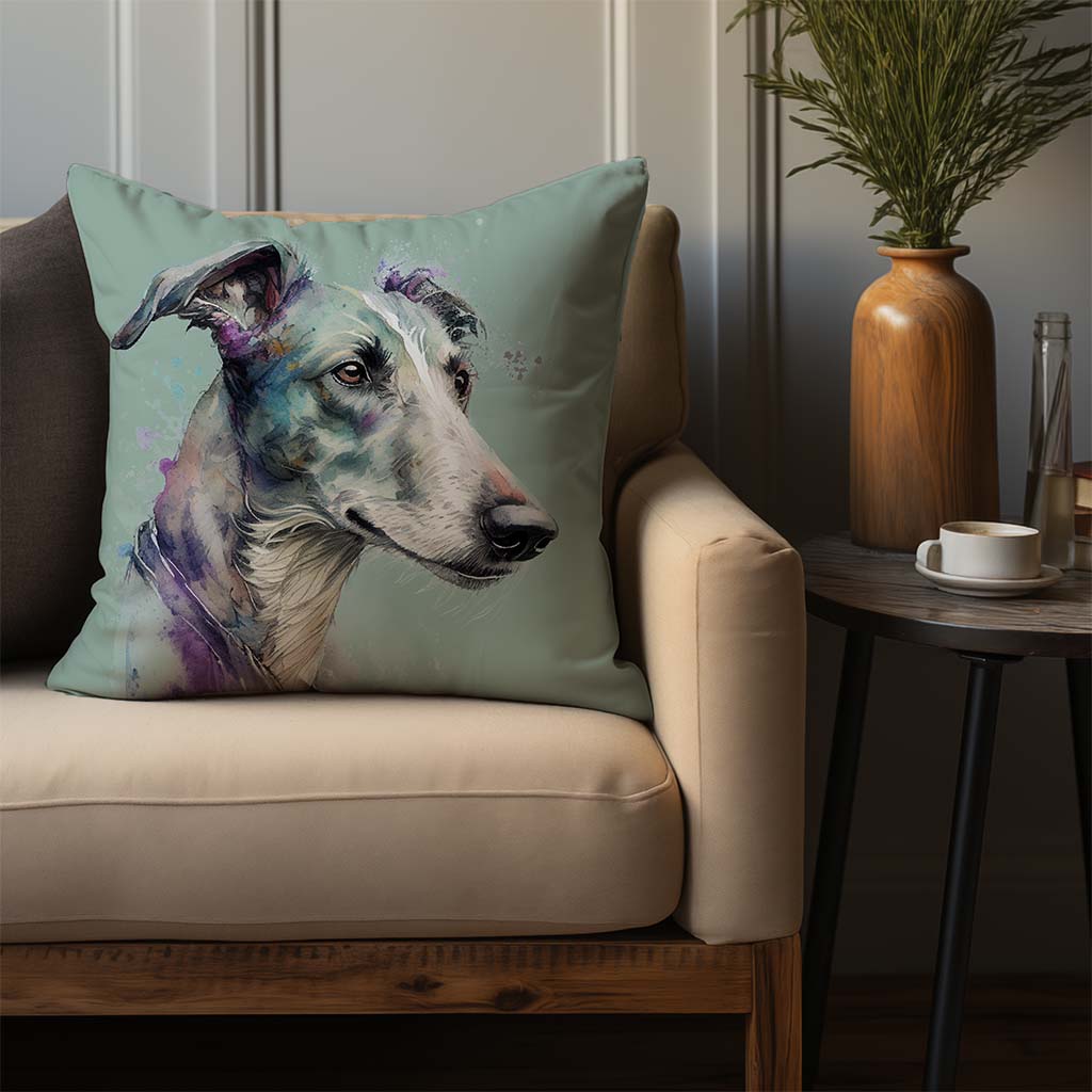 Rough Coat Lurcher Cushion