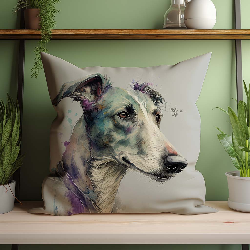 Rough Coat Lurcher Cushion