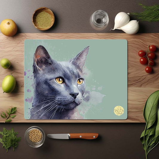 Russian Blue Glass Chopping Board