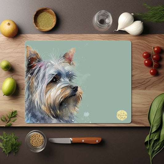 Yorkshire Terrier Glass Chopping Board