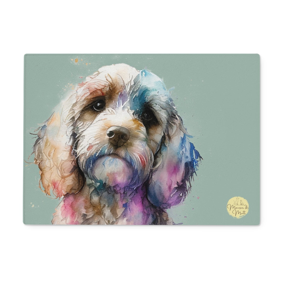 Cockapoo Glass Chopping Board