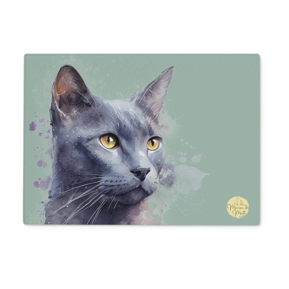 Russian Blue Glass Chopping Board