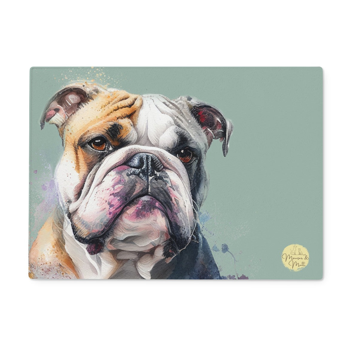 Old Tyme Bulldog Glass Chopping Board