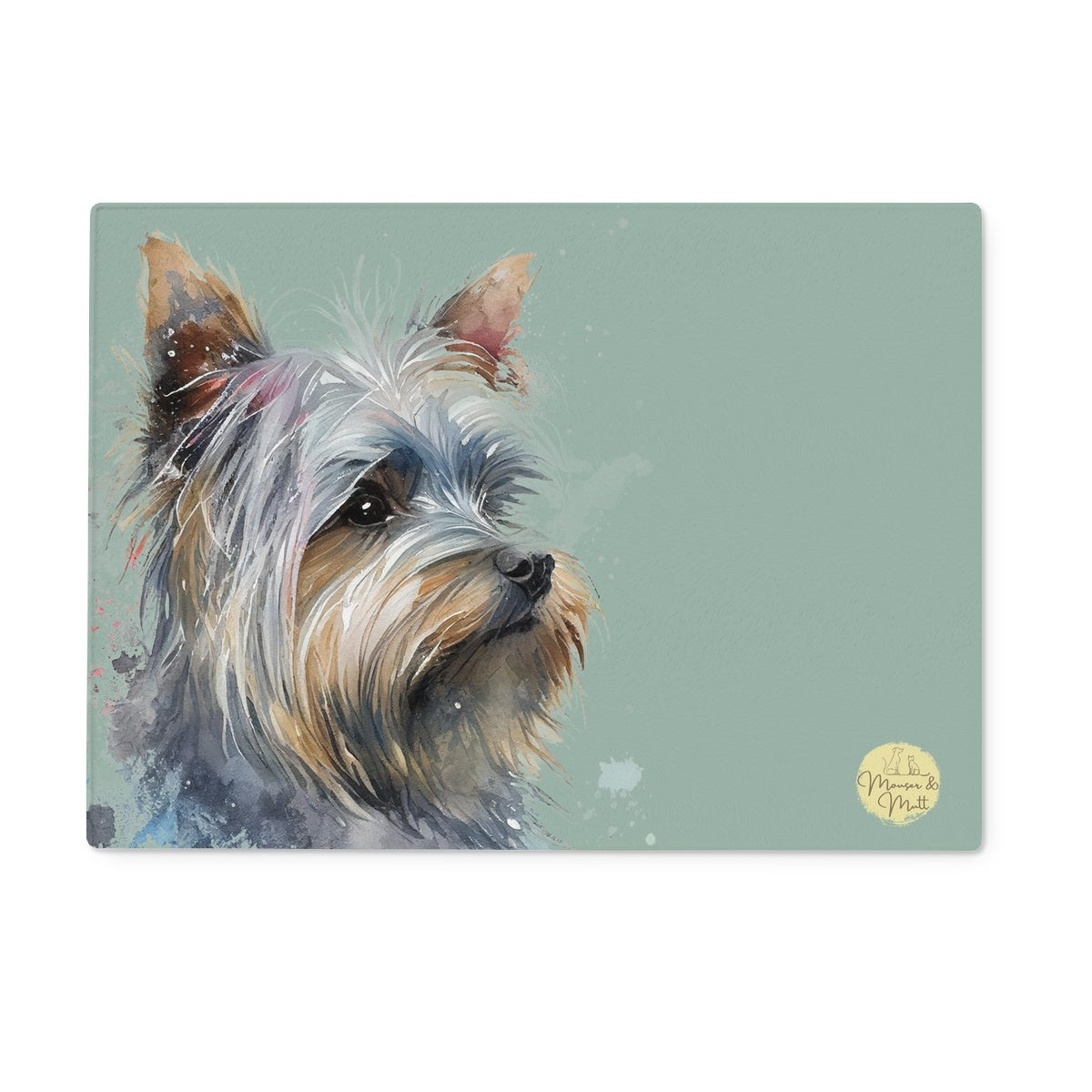 Yorkshire Terrier Glass Chopping Board