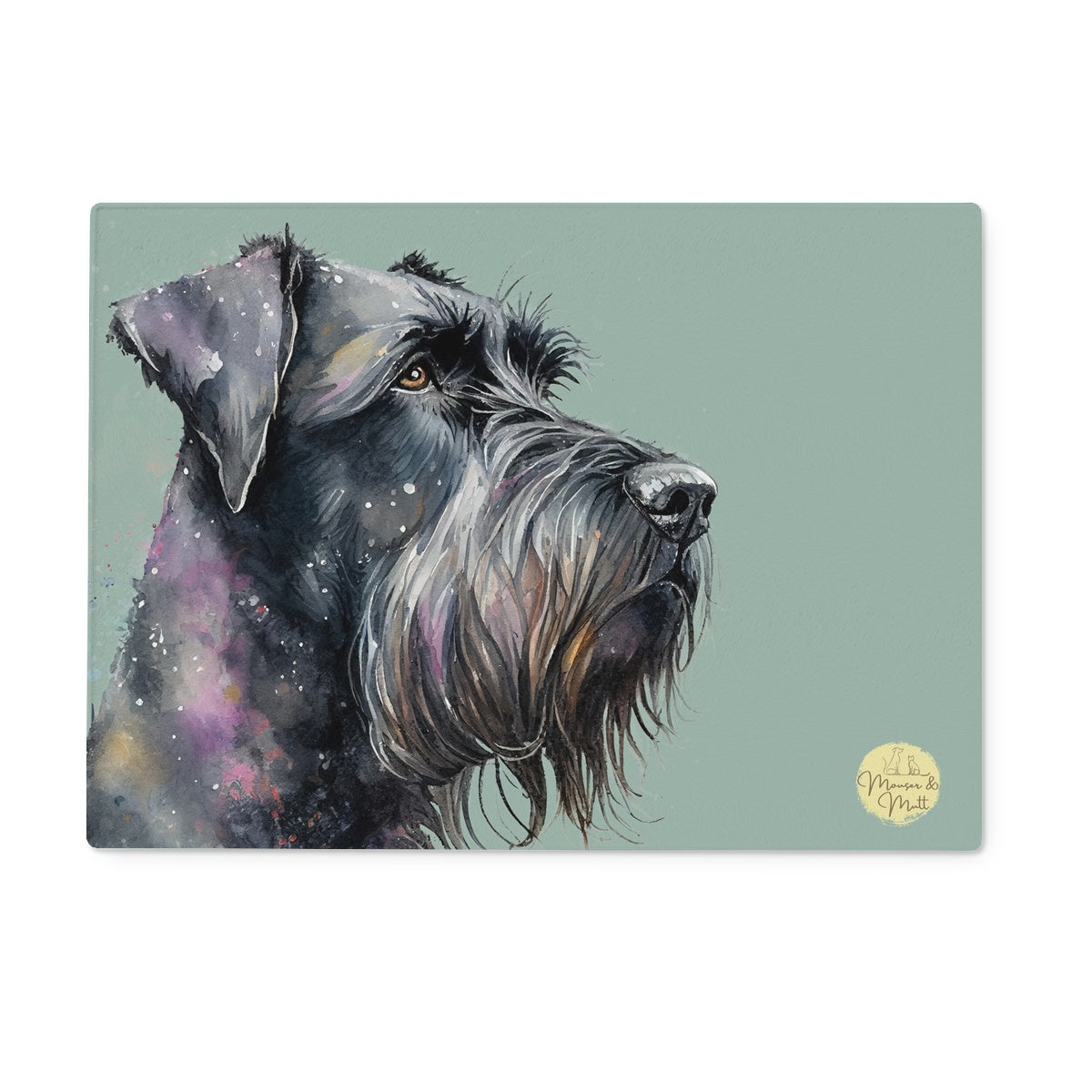 Giant Schnauzer Glass Chopping Board