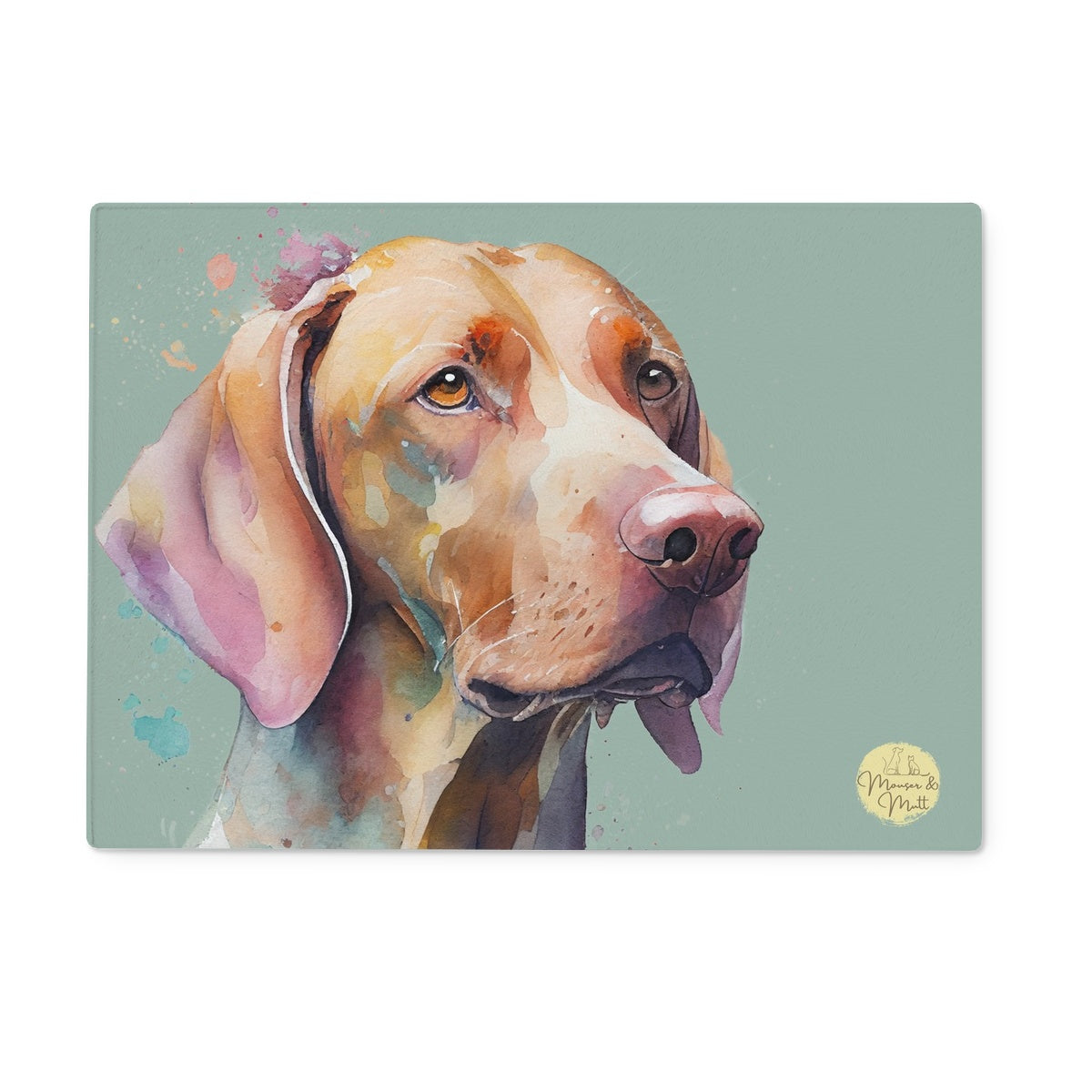 Hungarian Vizsla Glass Chopping Board