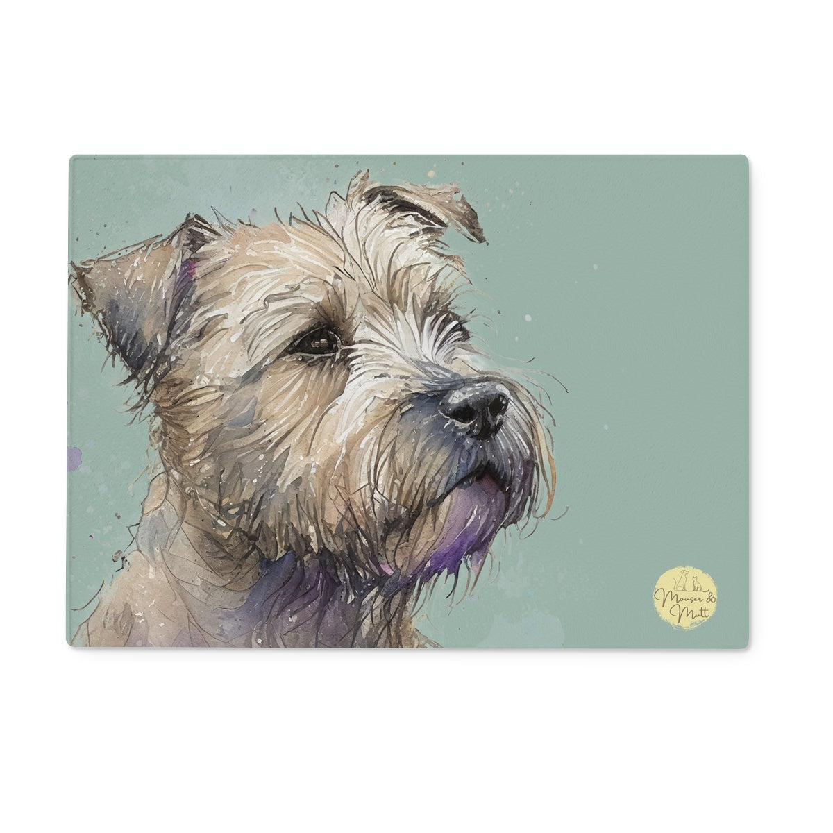 Glen Of Imaal Terrier Glass Chopping Board